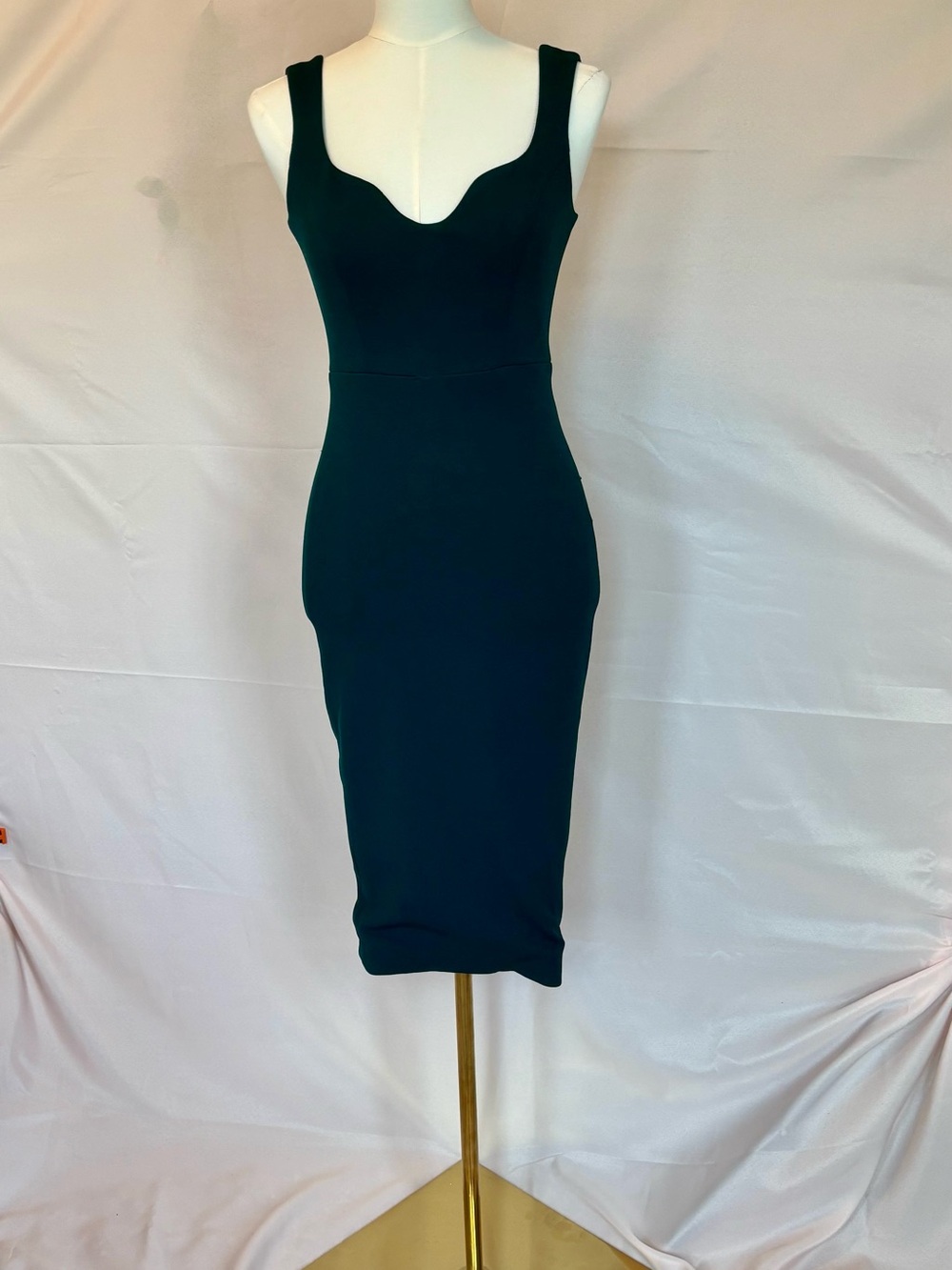 Dress the Population Teal Sculpted Sweetheart Midi Dress - Picture 4 of 6